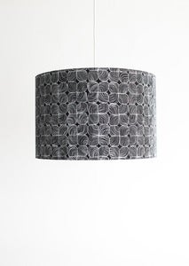 Image of lineal floral black and white shade