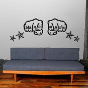 Image of CUSTOMIZABLE KNUCKLE TATTOO WALL DECAL ART PROJECT