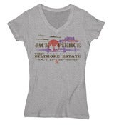 Image of Asheville Destination Shirt- Women's V-Neck Heather Grey