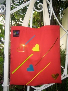 Image of LOVE STRIPES TOTE BAG