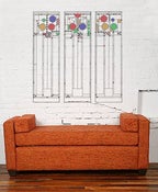 Image of FRANK LLOYD WRIGHT STAINED GLASS INSPIRED WALL DECAL SET