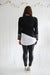 Image of Black embellished asymmetric jacket