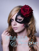 Image of "Love Potion No. 9" Half Mask Fascinator Black Red Roses Spanish Headdress