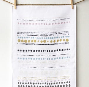 Image of Dots Linen Tea Towel