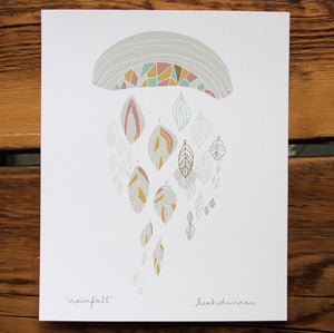 Image of Rainfall Stitched Print