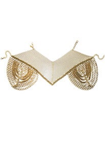 Image of High Maiden chainmaille collar with draped chain shoulders