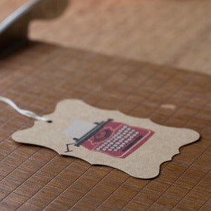 Image of 6 Typewriter Gift Tags