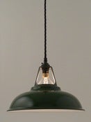 Image of RACING GREEN ENAMEL | vintage factory shade | COOLICON TYPE
