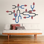 Image of WISHBONE BRANCHES AND LEAVES DECAL SET
