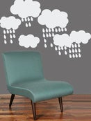 Image of DESIGN ELEMENTS - SOLID CLOUDS AND RAINDROPS DECAL SET