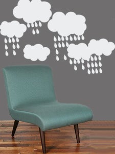 Image of DESIGN ELEMENTS - SOLID CLOUDS AND RAINDROPS DECAL SET