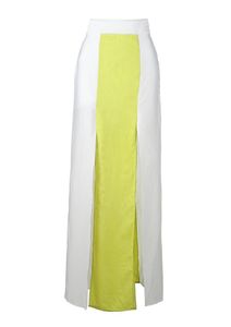 Image of PARALLEL WANDERER Neon Citrus Double Split Maxi Skirt
