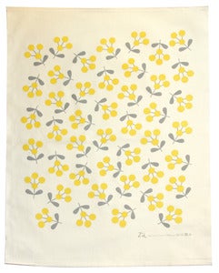 Image of Torchon XXL Boutons d'or / petites fleurs