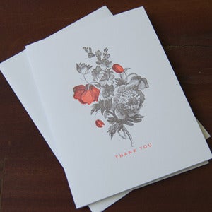 Image of Orange Bouquet Painted Scene Card
