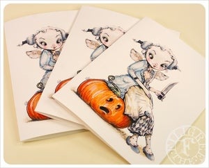 Image of Crinoline Fairy & Jack o' Lantern by the Filigree