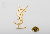 Image of YSL Pin 1.6" gold :: Vintage Accessories