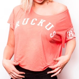 Image of RUCKUS GIRLS CORAL ARCH CROP TOP