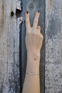 Image of Eternity Fine Heart Bracelet