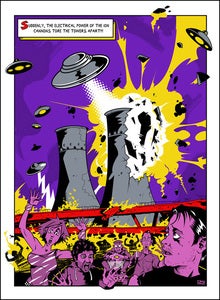 Image of 'Terror at Tinsley Towers!!!' - Art print (A3 approx)