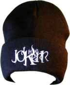 Image of The Jokerr Beanie - White on Black (FOLD UP)