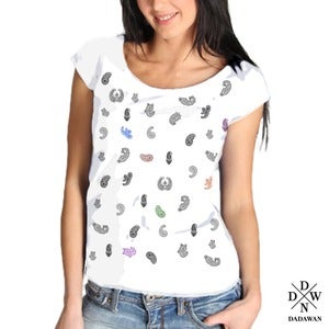Image of T-shirt femme semis pattern cachemire by Dadawan