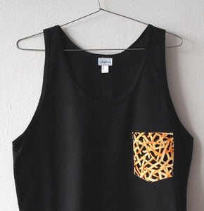 Image of FRENCH FRIES POCKET BLACK TANK TOP