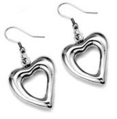 Image of Heart Stainless Steel Earrings