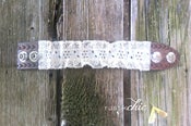 Image of Vintage Lace Wrapped Snap Leather Cuff
