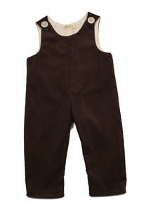 Image of Brown Corduroy Overalls