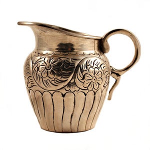 Image of Floral Silver Creamer