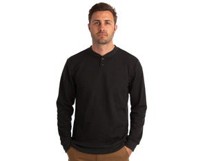 Image of FTX HENLEY - BLACK FLEECE
