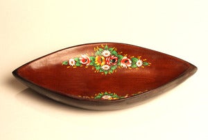 Image of OMARINA "BANANA LEAF DISH" Upcycled Hardwood Bon-Bon Bowl (Limited Number)