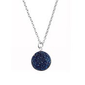 Image of Navy Druzy Crystal Necklace