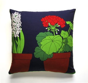 Image of Vintage Fin-Helen Fabric Pillow(s), 18" x 18"