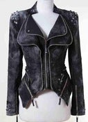 Image of Vintage Denim double layer zip fit Racer jacket