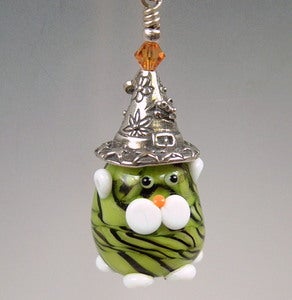 Image of Halloween Kitty Witch pendant