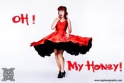 Image of Red Satin Dress
