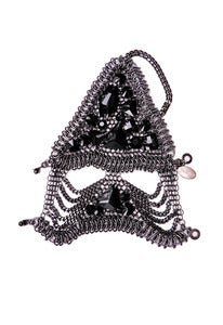 Image of Black chainaille and Swarovski crystal glove