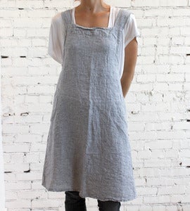 Image of French Linen Striped Apron