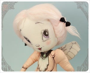Image of SOLD! -  Antique Rose Powder - Lady Lou - Crinoline Fairy Rag Doll by the Filigree