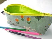 Image of Pencil case - green kittens