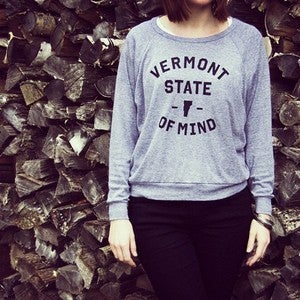 Image of Vermont State of Mind Pullover - Grey