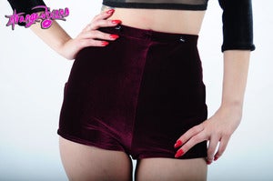 Image of Vampire's Velvet Ball High waist Shorts w/Spikes