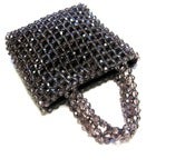 Image of GAP Beaded Purse Lilac and Gunmetal