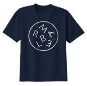 Image of Marble Letters Tee Shirt (Blue)