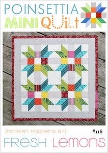 Image of Poinsettia Mini Quilt Pattern - PDF