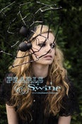 Image of "Come Into My Parlour" Big Spider Web Black Fascinator Headdress Gothic Halloween Vampire Creepy 