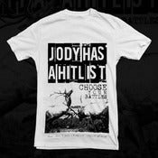 Image of White 'Choose Your Battles' T-Shirt