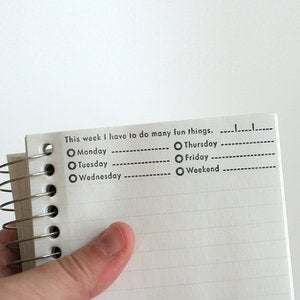 Image of This Week: Things to Do Rubber Stamp 
