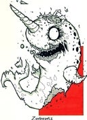 Image of Zombie Narwal Print